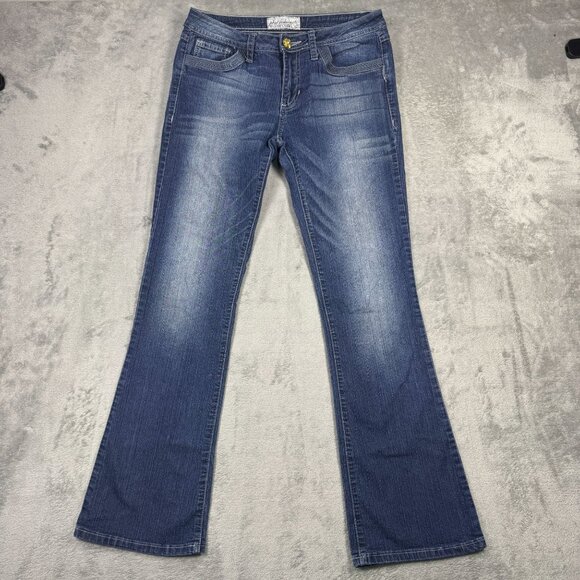 Vintage Phat Fashions Silver Label Womens Low Rise Bootcut Jeans Y2K Stretch 7 - Picture 5 of 10